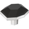 Amerock | Cabinet Knob | Black Bronze/Satin Nickel | 2-1/2 inch (64 mm) Length | London | 1 Pack | Drawer Knob | Cabinet Hardware(Black Bronze/Polished Chrome)