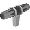 Amerock | Cabinet Knob | Black Bronze/Satin Nickel | 2-1/2 inch (64 mm) Length | London | 1 Pack | Drawer Knob | Cabinet Hardware(Black Chrome/Polished Chrome)