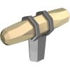 Amerock | Cabinet Knob | Black Bronze/Satin Nickel | 2-1/2 inch (64 mm) Length | London | 1 Pack | Drawer Knob | Cabinet Hardware(Golden Champagne/Black Chrome)
