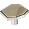 Amerock | Cabinet Knob | Black Bronze/Satin Nickel | 2-1/2 inch (64 mm) Length | London | 1 Pack | Drawer Knob | Cabinet Hardware(Golden Champagne/Polished Chrome)
