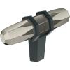 Amerock | Cabinet Knob | Black Bronze/Satin Nickel | 2-1/2 inch (64 mm) Length | London | 1 Pack | Drawer Knob | Cabinet Hardware(Polished Nickel/Black Bronze)