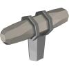Amerock | Cabinet Knob | Black Bronze/Satin Nickel | 2-1/2 inch (64 mm) Length | London | 1 Pack | Drawer Knob | Cabinet Hardware(Satin Nickel/Black Chrome)