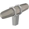 Amerock | Cabinet Knob | Black Bronze/Satin Nickel | 2-1/2 inch (64 mm) Length | London | 1 Pack | Drawer Knob | Cabinet Hardware(Satin Nickel/Polished Chrome)
