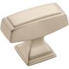 Amerock | Cabinet Knob | Champagne Bronze | 1-1/2 inch (38 mm) Length | Mulholland | 1 Pack | Drawer Knob | Cabinet Hardware(Satin Nickel)