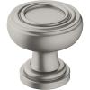 Amerock | Cabinet Knob | Champagne Bronze | 1-1/8 inch (29 mm) Diameter | Ville | 1 Pack | Drawer Knob | Cabinet Hardware(Satin Nickel)