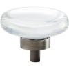 Amerock | Cabinet Knob | Clear/Gunmetal | 1-3/4 inch (44 mm) Diameter | Glacio | 1 Pack | Drawer Knob | Cabinet Hardware(Clear/Gunmetal)