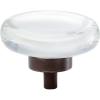 Amerock | Cabinet Knob | Clear/Oil-Rubbed Bronze | 1-3/4 inch (44 mm) Diameter | Glacio | 1 Pack | Drawer Knob | Cabinet Hardware(Clear/Oil-Rubbed Bronze)