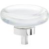 Amerock | Cabinet Knob | Clear/Oil-Rubbed Bronze | 1-3/4 inch (44 mm) Diameter | Glacio | 1 Pack | Drawer Knob | Cabinet Hardware(Clear/Polished Chrome)