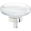 Amerock | Cabinet Knob | Clear/Oil-Rubbed Bronze | 1-3/4 inch (44 mm) Diameter | Glacio | 1 Pack | Drawer Knob | Cabinet Hardware(Clear/Polished Nickel)