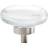 Amerock | Cabinet Knob | Clear/Oil-Rubbed Bronze | 1-3/4 inch (44 mm) Diameter | Glacio | 1 Pack | Drawer Knob | Cabinet Hardware(Clear/Satin Nickel)