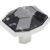Amerock | Cabinet Knob | Marble White/Oil-Rubbed Bronze | 2-1/2 inch (64 mm) Length | Carrione | 1 Pack | Drawer Knob | Cabinet Hardware(Marble Black/Polished Chrome)