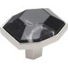 Amerock | Cabinet Knob | Marble White/Oil-Rubbed Bronze | 2-1/2 inch (64 mm) Length | Carrione | 1 Pack | Drawer Knob | Cabinet Hardware(Marble Black/Polished Nickel)