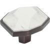 Amerock | Cabinet Knob | Marble White/Oil-Rubbed Bronze | 2-1/2 inch (64 mm) Length | Carrione | 1 Pack | Drawer Knob | Cabinet Hardware(Marble White/Oil-Rubbed Bronze)