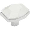 Amerock | Cabinet Knob | Marble White/Oil-Rubbed Bronze | 2-1/2 inch (64 mm) Length | Carrione | 1 Pack | Drawer Knob | Cabinet Hardware(Marble White/Polished Chrome)