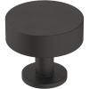 Amerock | Cabinet Knob | Matte Black | 1-1/4 inch (32 mm) Diameter | Radius | 1 Pack | Drawer Knob | Cabinet Hardware(Matte Black)