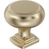 Amerock | Cabinet Knob | Matte Black | 1-1/4 inch (32 mm) Diameter | Surpass | 1 Pack | Drawer Knob | Cabinet Hardware(Golden Champagne)