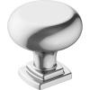 Amerock | Cabinet Knob | Matte Black | 1-1/4 inch (32 mm) Diameter | Surpass | 1 Pack | Drawer Knob | Cabinet Hardware(Polished Chrome)
