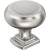 Amerock | Cabinet Knob | Matte Black | 1-1/4 inch (32 mm) Diameter | Surpass | 1 Pack | Drawer Knob | Cabinet Hardware(Polished Nickel)