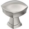 Amerock | Cabinet Knob | Matte Black | 1-1/4 inch (32 mm) Length | Stature | 1 Pack | Drawer Knob | Cabinet Hardware(Polished Nickel)