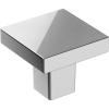 Amerock | Cabinet Knob | Matte Black | 1-3/16 inch (30 mm) Length | Monument | 1 Pack | Drawer Knob | Cabinet Hardware(Polished Chrome)