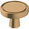 Amerock | Cabinet Knob | Matte Black | 1-3/8 inch (35 mm) Diameter | Destine | 1 Pack | Drawer Knob | Cabinet Hardware(Champagne Bronze)