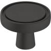 Amerock | Cabinet Knob | Matte Black | 1-3/8 inch (35 mm) Diameter | Destine | 1 Pack | Drawer Knob | Cabinet Hardware(Matte Black)