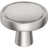 Amerock | Cabinet Knob | Matte Black | 1-3/8 inch (35 mm) Diameter | Destine | 1 Pack | Drawer Knob | Cabinet Hardware(Polished Nickel)