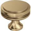 Amerock | Cabinet Knob | Matte Black | 1-3/8 inch (35 mm) Diameter | Oberon | 1 Pack | Drawer Knob | Cabinet Hardware(Champagne Bronze)