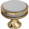 Amerock | Cabinet Knob | Matte Black | 1-3/8 inch (35 mm) Diameter | Oberon | 1 Pack | Drawer Knob | Cabinet Hardware(Champagne Bronze/Frosted)