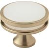 Amerock | Cabinet Knob | Matte Black | 1-3/8 inch (35 mm) Diameter | Oberon | 1 Pack | Drawer Knob | Cabinet Hardware(Golden Champagne/Frosted)
