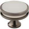 Amerock | Cabinet Knob | Matte Black | 1-3/8 inch (35 mm) Diameter | Oberon | 1 Pack | Drawer Knob | Cabinet Hardware(Gunmetal/Frosted)