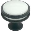 Amerock | Cabinet Knob | Matte Black | 1-3/8 inch (35 mm) Diameter | Oberon | 1 Pack | Drawer Knob | Cabinet Hardware(Matte Black/Frosted)