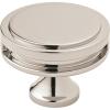 Amerock | Cabinet Knob | Matte Black | 1-3/8 inch (35 mm) Diameter | Oberon | 1 Pack | Drawer Knob | Cabinet Hardware(Polished Nickel)