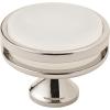 Amerock | Cabinet Knob | Matte Black | 1-3/8 inch (35 mm) Diameter | Oberon | 1 Pack | Drawer Knob | Cabinet Hardware(Polished Nickel/Frosted)