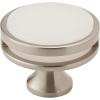 Amerock | Cabinet Knob | Matte Black | 1-3/8 inch (35 mm) Diameter | Oberon | 1 Pack | Drawer Knob | Cabinet Hardware(Satin Nickel/Frosted)