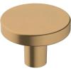 Amerock | Cabinet Knob | Matte Black | 1-3/8 inch (35 mm) Diameter | Versa | 1 Pack | Drawer Knob | Cabinet Hardware(Champagne Bronze)