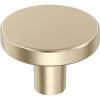 Amerock | Cabinet Knob | Matte Black | 1-3/8 inch (35 mm) Diameter | Versa | 1 Pack | Drawer Knob | Cabinet Hardware(Golden Champagne)