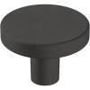 Amerock | Cabinet Knob | Matte Black | 1-3/8 inch (35 mm) Diameter | Versa | 1 Pack | Drawer Knob | Cabinet Hardware(Matte Black)