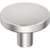 Amerock | Cabinet Knob | Matte Black | 1-3/8 inch (35 mm) Diameter | Versa | 1 Pack | Drawer Knob | Cabinet Hardware(Polished Nickel)