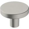 Amerock | Cabinet Knob | Matte Black | 1-3/8 inch (35 mm) Diameter | Versa | 1 Pack | Drawer Knob | Cabinet Hardware(Satin Nickel)