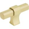 Amerock | Cabinet Knob | Matte Black | 2-3/8 inch (60 mm) Length | Remington | 1 Pack | Drawer Knob | Cabinet Hardware(Matte Gold)