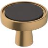 Amerock | Cabinet Knob | Matte Black/Champagne Bronze | 1-3/8 inch (35 mm) Diameter | Mergence | 1 Pack | Drawer Knob | Cabinet Hardware(Matte Black/Champagne Bronze)