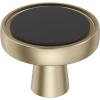 Amerock | Cabinet Knob | Matte Black/Champagne Bronze | 1-3/8 inch (35 mm) Diameter | Mergence | 1 Pack | Drawer Knob | Cabinet Hardware(Matte Black/Golden Champagne)