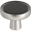 Amerock | Cabinet Knob | Matte Black/Champagne Bronze | 1-3/8 inch (35 mm) Diameter | Mergence | 1 Pack | Drawer Knob | Cabinet Hardware(Matte Black/Polished Nickel)