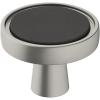 Amerock | Cabinet Knob | Matte Black/Champagne Bronze | 1-3/8 inch (35 mm) Diameter | Mergence | 1 Pack | Drawer Knob | Cabinet Hardware(Matte Black/Satin Nickel)