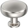 Amerock | Cabinet Knob | Polished Chrome | 1-1/4 inch (32 mm) Diameter | Factor | 1 Pack | Drawer Knob | Cabinet Hardware(Polished Nickel)