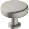 Amerock | Cabinet Knob | Polished Chrome | 1-1/4 inch (32 mm) Diameter | Factor | 1 Pack | Drawer Knob | Cabinet Hardware(Satin Nickel)