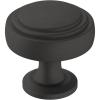 Amerock | Cabinet Knob | Polished Chrome | 1-1/4 inch (32 mm) Diameter | Winsome | 1 Pack | Drawer Knob | Cabinet Hardware(Matte Black)