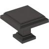 Amerock | Cabinet Knob | Polished Chrome | 1-1/4 inch (32 mm) Length | Appoint | 1 Pack | Drawer Knob | Cabinet Hardware(Matte Black)