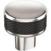 Amerock | Cabinet Knob | Polished Nickel/Stainless Steel | 2-5/8 inch (67 mm) Length | Esquire | 1 Pack | Drawer Knob | Cabinet Hardware(Polished Nickel/Black Bronze)